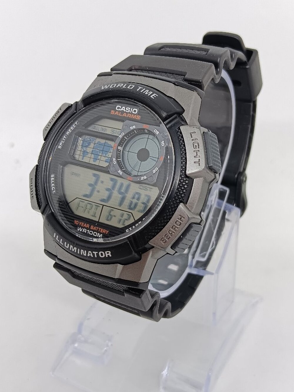 Casio AE-1000W Men's 44mm World Time Multifunction Digital Watch
